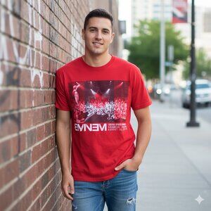 Eminem 2014 Squamish Canada Concert Tour T-Shirt Med Alstyle Red Rap Ultra-Rare